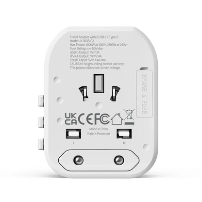 Compact travel adapter ideal for luggage and on-the-go use